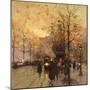 Figures on a Parisian Street at Dusk-Eugene Galien-Laloue-Mounted Giclee Print