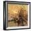 Figures on a Parisian Street at Dusk-Eugene Galien-Laloue-Framed Giclee Print