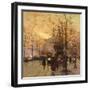 Figures on a Parisian Street at Dusk-Eugene Galien-Laloue-Framed Giclee Print