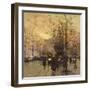 Figures on a Parisian Street-Eugene Galien-Laloue-Framed Giclee Print