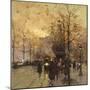 Figures on a Parisian Street-Eugene Galien-Laloue-Mounted Giclee Print