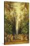 Figures on a Road Near Galle, Ceylon-Edward Lear-Stretched Canvas