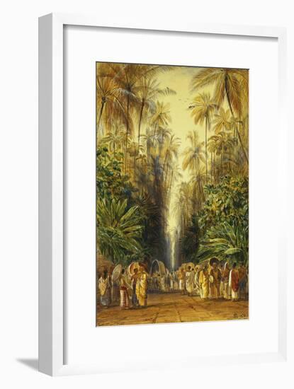 Figures on a Road Near Galle, Ceylon-Edward Lear-Framed Giclee Print