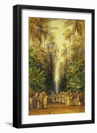 Figures on a Road Near Galle, Ceylon-Edward Lear-Framed Giclee Print