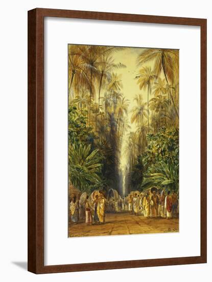 Figures on a Road Near Galle, Ceylon-Edward Lear-Framed Giclee Print