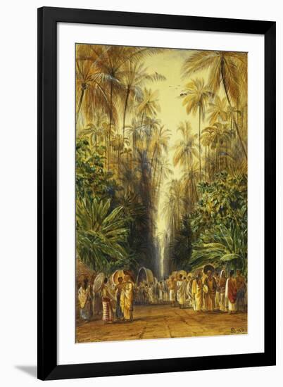 Figures on a Road Near Galle, Ceylon-Edward Lear-Framed Giclee Print