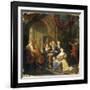 Figures on a Terrace Playing Music-Joseph Van Aken-Framed Giclee Print