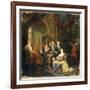 Figures on a Terrace Playing Music-Joseph Van Aken-Framed Giclee Print