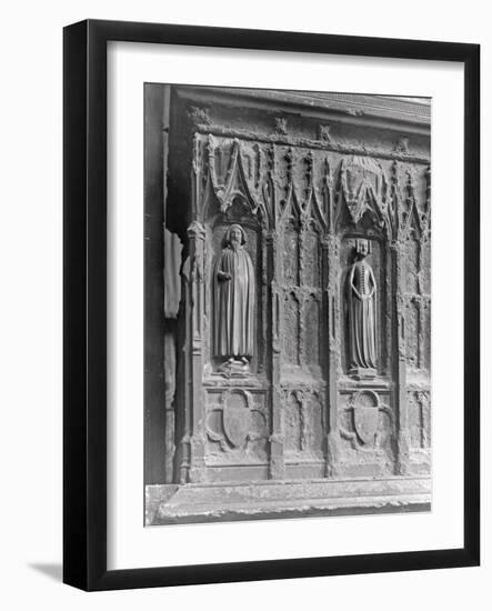 Figures on a Tomb at Westminster Abbey, London-Frederick Henry Evans-Framed Photographic Print