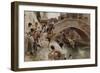 Figures on a Venetian Canal-Ludwig Passini-Framed Giclee Print