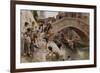 Figures on a Venetian Canal-Ludwig Passini-Framed Giclee Print