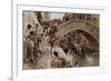 Figures on a Venetian Canal-Ludwig Passini-Framed Premium Giclee Print