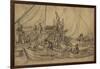 Figures on Board Small Merchant Vessels, c.1650-5-Willem van de, the Elder Velde-Framed Giclee Print