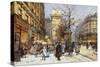 Figures on Le Boulevard St-Eugene Galien-Laloue-Stretched Canvas