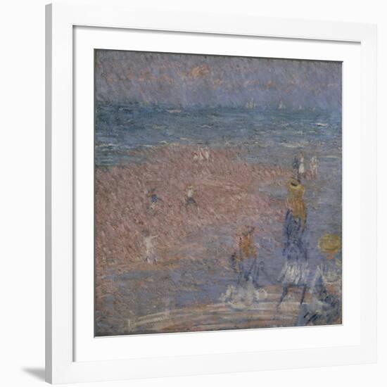 Figures on the Beach, Walberswick-Philip Wilson Steer-Framed Giclee Print