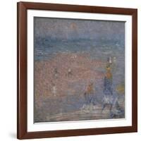 Figures on the Beach, Walberswick-Philip Wilson Steer-Framed Giclee Print