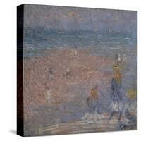 Figures on the Beach, Walberswick-Philip Wilson Steer-Stretched Canvas