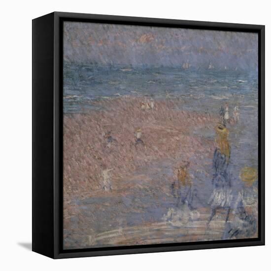 Figures on the Beach, Walberswick-Philip Wilson Steer-Framed Stretched Canvas