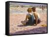 Figures on the Beach-Edward Potthast-Framed Stretched Canvas