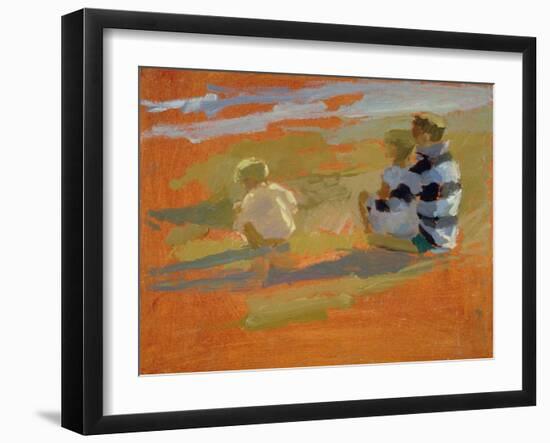 Figures on the Beach-Sarah Butterfield-Framed Giclee Print