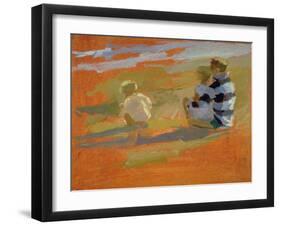 Figures on the Beach-Sarah Butterfield-Framed Giclee Print