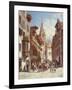 Figures on the Street in Zug, Switzerland, 1880-Jacques Carabain-Framed Giclee Print