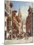 Figures on the Street in Zug, Switzerland, 1880-Jacques Carabain-Mounted Giclee Print