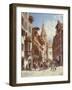 Figures on the Street in Zug, Switzerland, 1880-Jacques Carabain-Framed Giclee Print