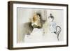 Figures Seated in a Café-null-Framed Giclee Print