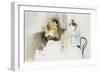 Figures Seated in a Café-null-Framed Giclee Print