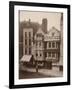 Figures Standing Near a Shop Front on Macclesfield Street, Soho, London, 1883-Henry Dixon-Framed Photographic Print