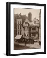 Figures Standing Near a Shop Front on Macclesfield Street, Soho, London, 1883-Henry Dixon-Framed Photographic Print