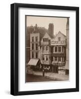 Figures Standing Near a Shop Front on Macclesfield Street, Soho, London, 1883-Henry Dixon-Framed Premium Photographic Print