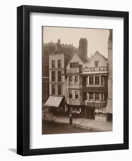 Figures Standing Near a Shop Front on Macclesfield Street, Soho, London, 1883-Henry Dixon-Framed Premium Photographic Print