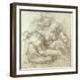 Figures Study for the Lamentation Over the Dead Christ, 1530-Michelangelo Buonarroti-Framed Giclee Print