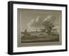 Figures Transporting Vegetable Along the Bank of the River Thames-John the Elder Cleveley-Framed Giclee Print