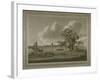 Figures Transporting Vegetable Along the Bank of the River Thames-John the Elder Cleveley-Framed Giclee Print