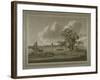 Figures Transporting Vegetable Along the Bank of the River Thames-John the Elder Cleveley-Framed Giclee Print