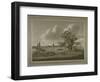 Figures Transporting Vegetable Along the Bank of the River Thames-John the Elder Cleveley-Framed Giclee Print