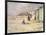 Figures Walking Beside a Line of Beach Huts-Philip Wilson Steer-Framed Giclee Print