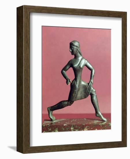 Figurine of a Girl Running-null-Framed Giclee Print