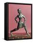 Figurine of a Girl Running-null-Framed Stretched Canvas