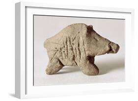 Figurine of a Small Boar, from Tappeh Sarab, Iran, circa 6th Millennium BC-Prehistoric-Framed Giclee Print