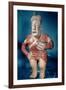 Figurine of a Tlachtli Player Wearing a Helmet, from Jalisco, Classic Period, 400-700-Mayan-Framed Giclee Print