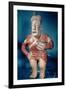 Figurine of a Tlachtli Player Wearing a Helmet, from Jalisco, Classic Period, 400-700-Mayan-Framed Giclee Print