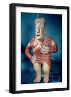 Figurine of a Tlachtli Player Wearing a Helmet, from Jalisco, Classic Period, 400-700-Mayan-Framed Giclee Print