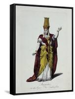 Figurine of Sarastro, Character from The Magic Flute, Opera by Wolfgang Amadeus Mozart-Karl Friedrich Thiele-Framed Stretched Canvas