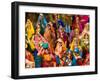 Figurines at the Saturday Market, Goa, India-Walter Bibikow-Framed Photographic Print