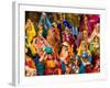 Figurines at the Saturday Market, Goa, India-Walter Bibikow-Framed Photographic Print