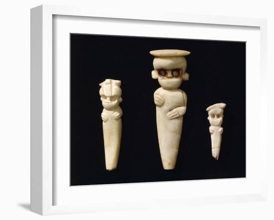 Figurines Made of Bone Called 'Uyucuas', Narrio Culture, 1st-2nd Century B.C.-null-Framed Giclee Print